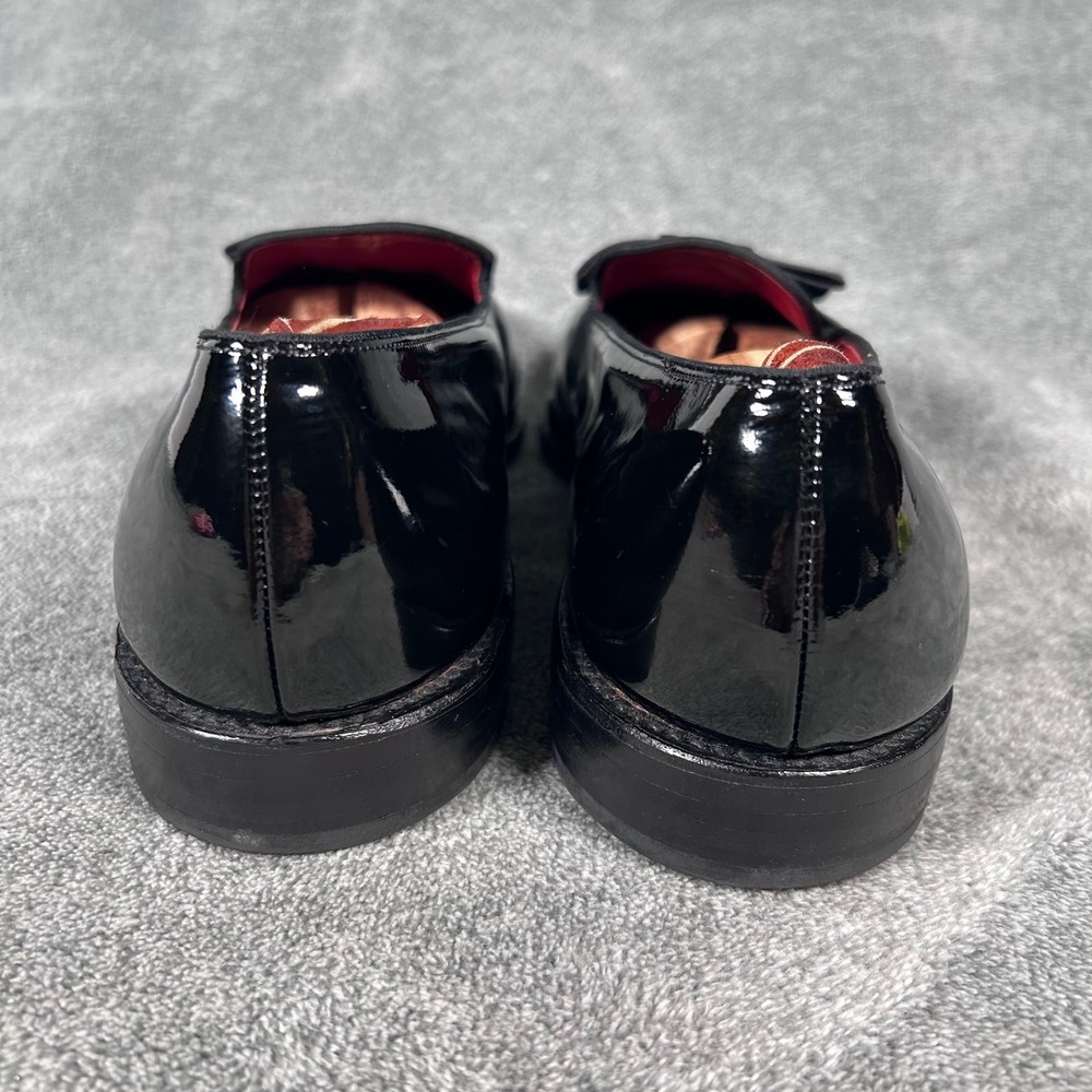 Allen Edmonds Ritz Tuxedo Bow Loafers Mens 11.5 AA Black Patent Leather USA - Picture 8 of 15
